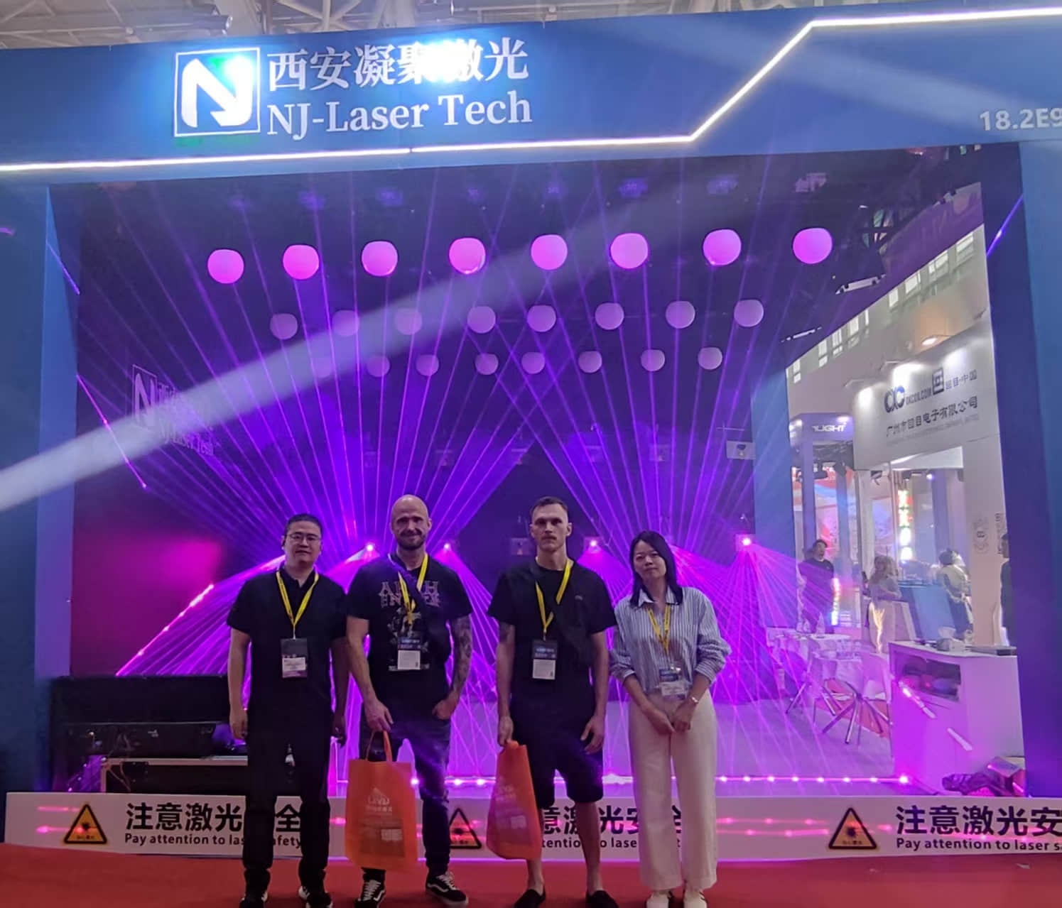 NJ Laser Tech professional RGB laser show systems at GETshow 2026 Guangzhou