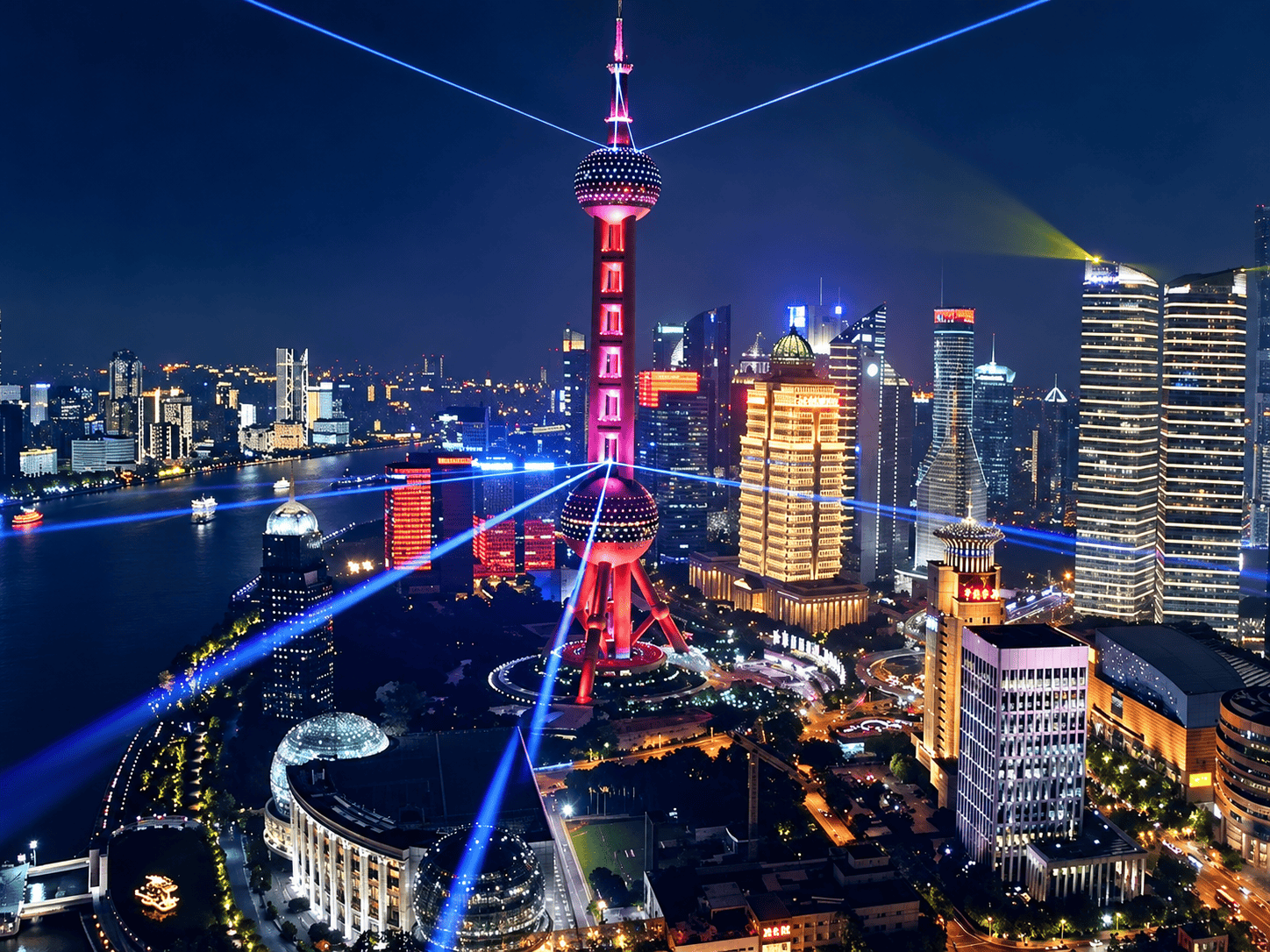 Shanghai Oriental Pearl Tower Light Show