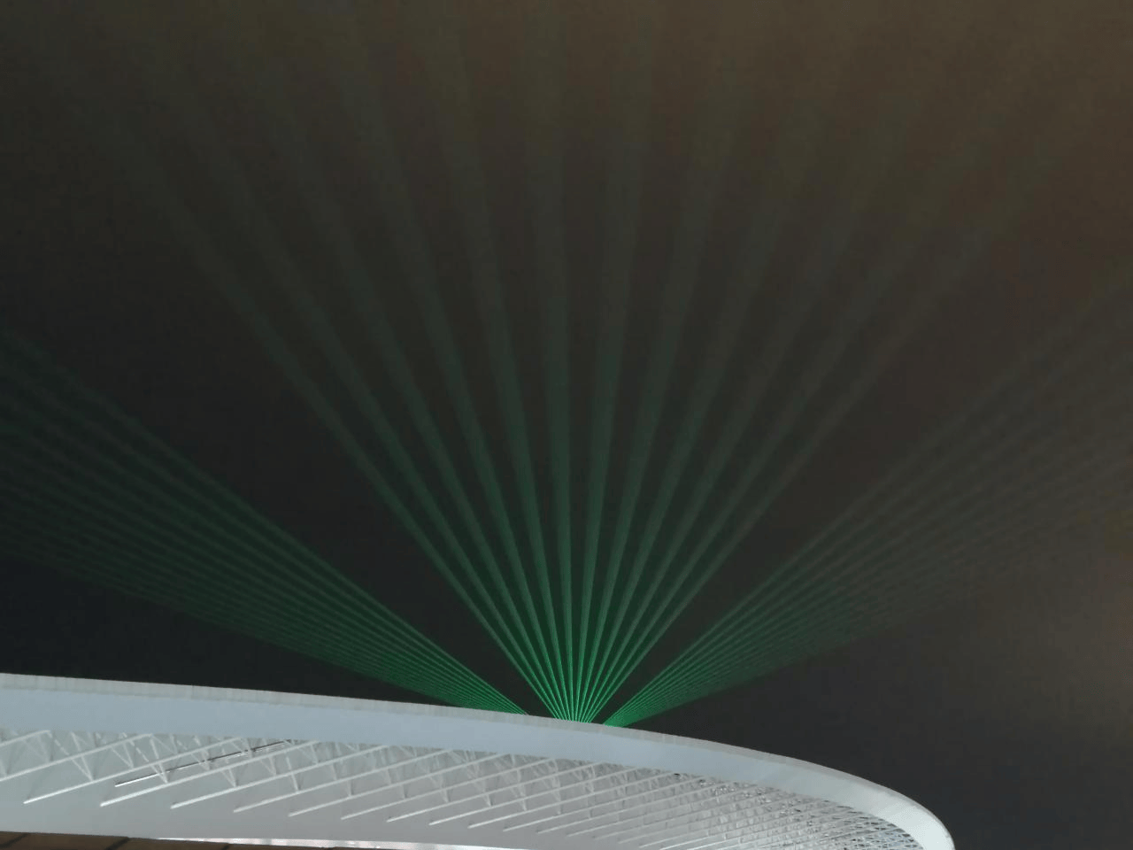 Zhuhai Port lighting project featuring three 40W RGB laser systems at the Hong Kong-Zhuhai-Macao Bridge