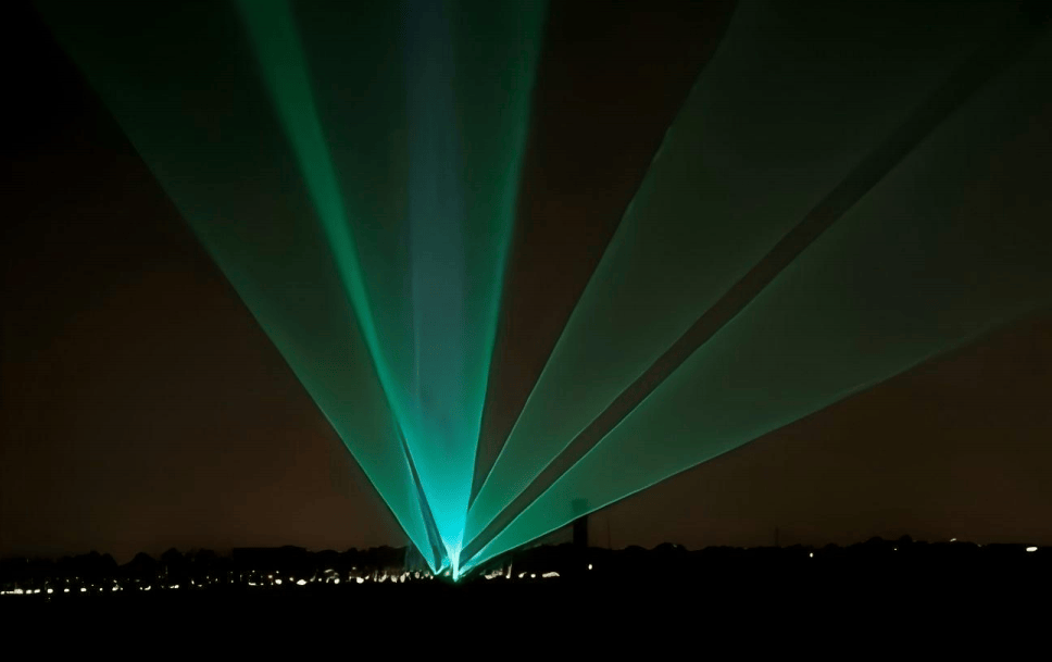 Shanghai Binjiang Forest Park outdoor laser show featuring two 60W RGB laser systems Shanghai Binjiang Forest Park outdoor laser show featuring two 60W RGB laser systems