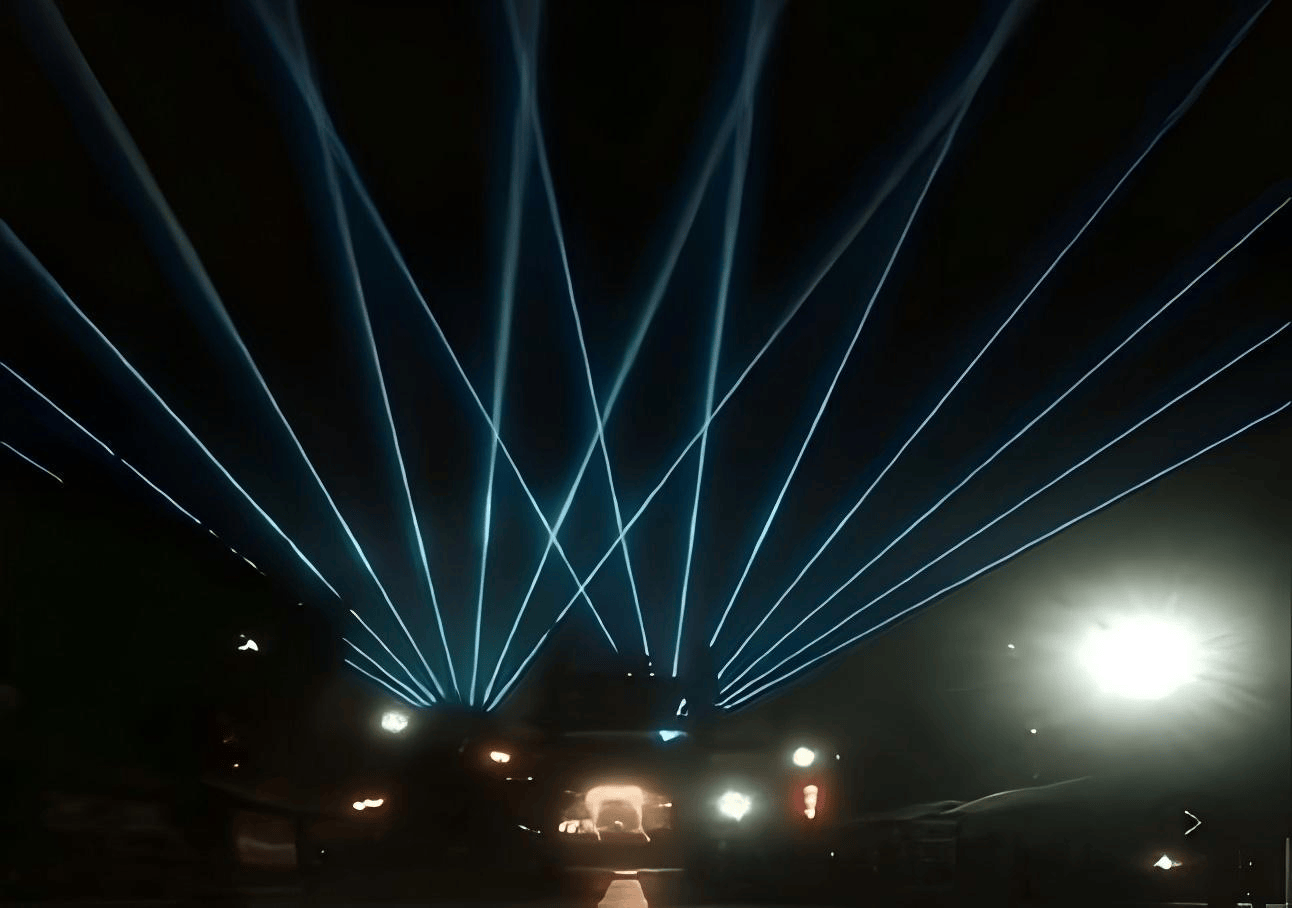 Xun County urban laser lighting project featuring two 40W RGB laser show systems