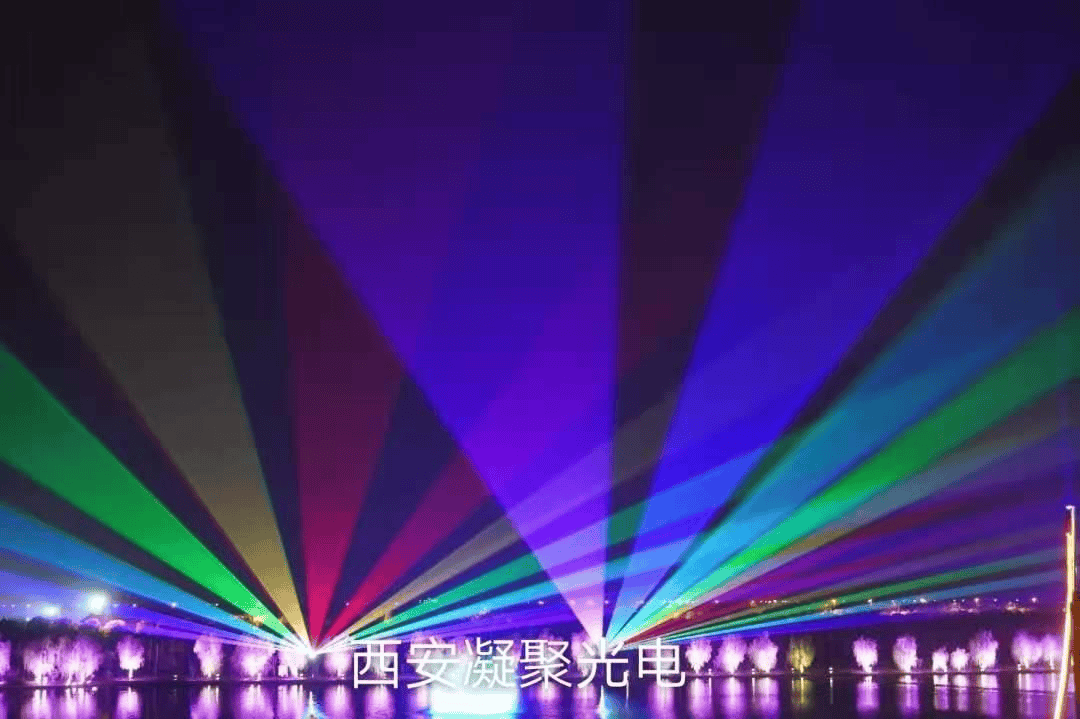 Linglong Lake outdoor fountain show and waterscape lighting